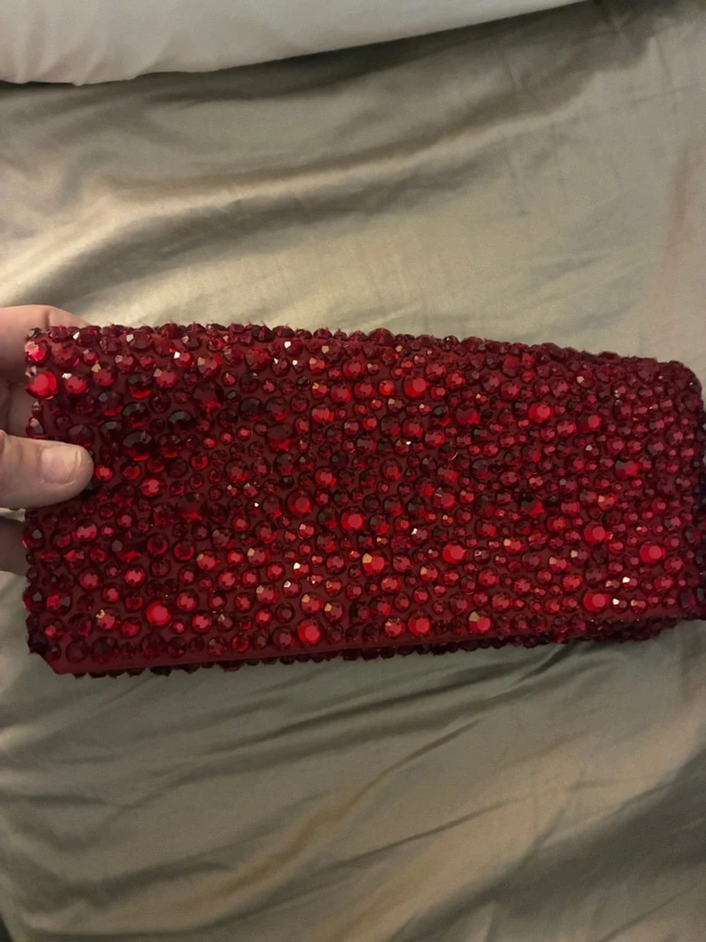 Banana Republic‎ Red Jeweled Clutch Wristlet